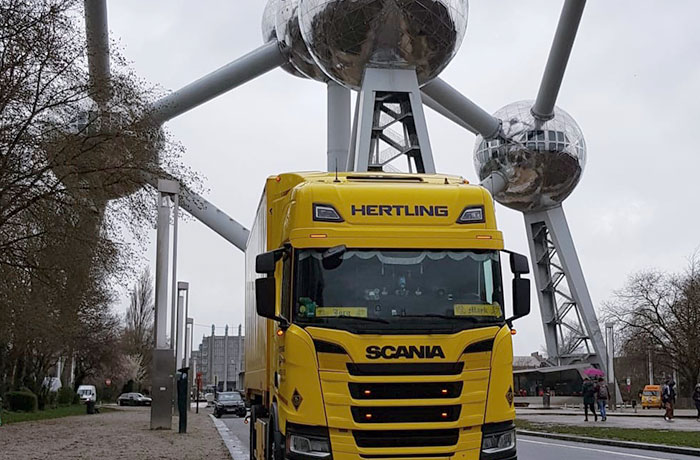 Fernumzug Europa Lkw in Brüssel
